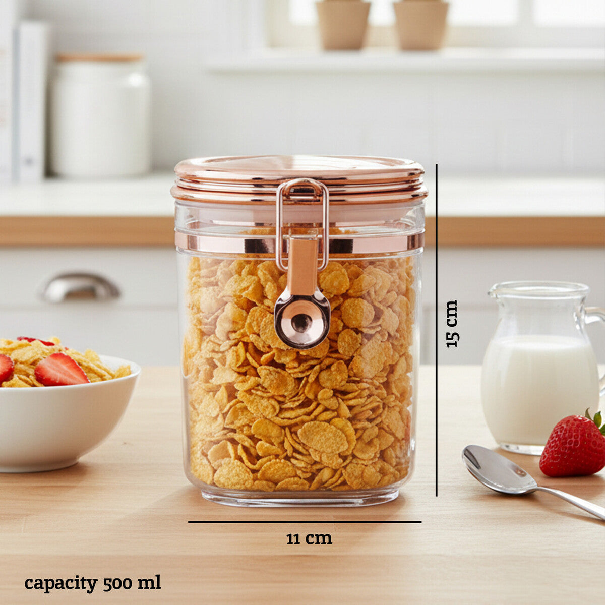 Gozo Jar With Copper Lid 500 Ml