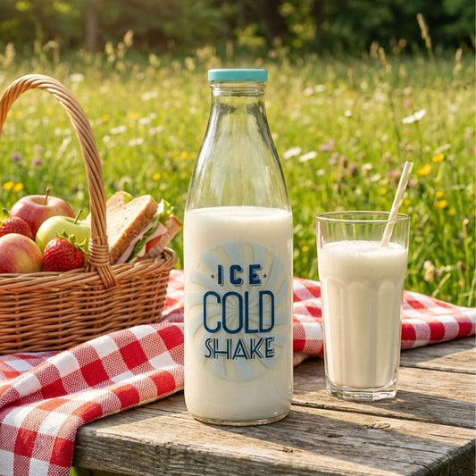 Dayla Glass Milk Bottle With Screw Cap