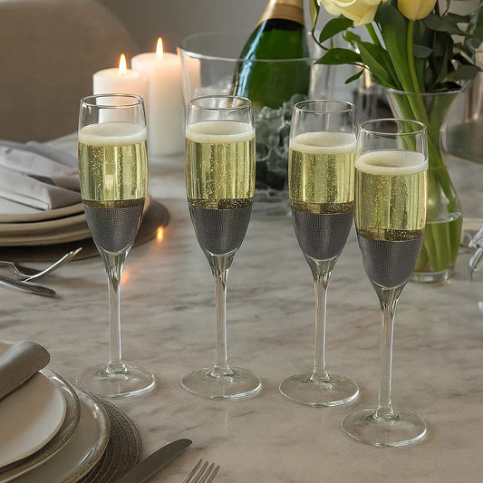 Set Of Four Apollo Champagne Glasses