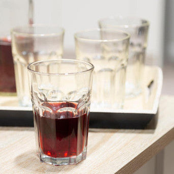 Euri Set Of Four Luxor 500Ml Clear Glass Tumblers