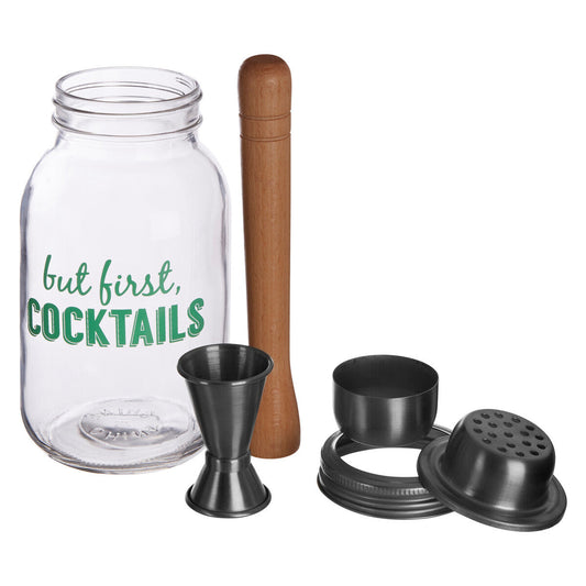 3 Piece But First Cocktails Jar | Ara