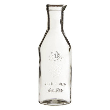Dayla Clear Glass Embossed Pineapple Design 1000Ml Carafe