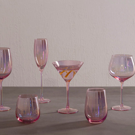 Frosted Deco Set Of 4 Wine Glasses
