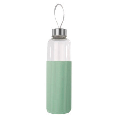 Glass Bottle with Mint Silicone Sleeve | Mimo