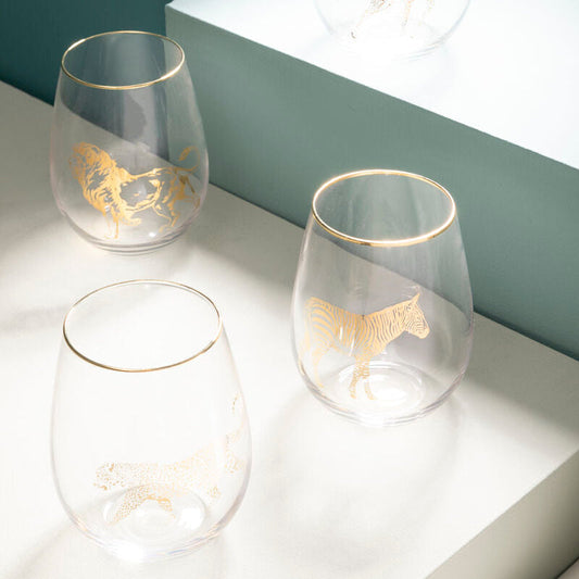 Nomi Gold Lion Curved Tumbler