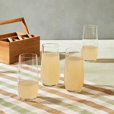 Ada Set Of 4 Crystal High Ball Glasses