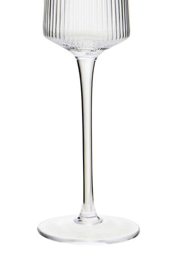 Eldon Set Of Four Ribbed Champagne Glasses