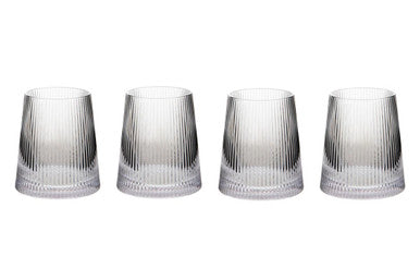 Eldon Set of 4 Ribbed Glass Tumblers
