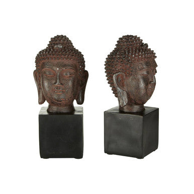 Set of Buddha Head Bookends | Piper
