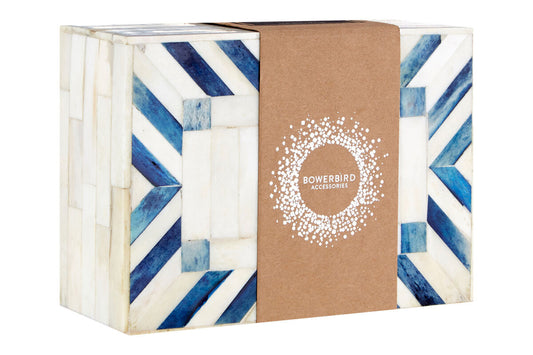 Bowerbird Blue Large Trinket Box