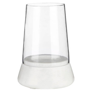 Hurricane Candle Holder with Marble Base | Sena
