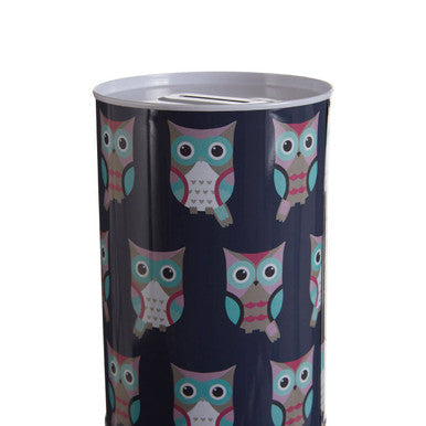 Large Money Tin | Happy Owls