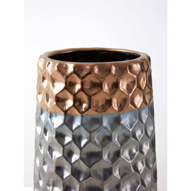 Small Ceramic Vase with Metallic Finish | Galaxy