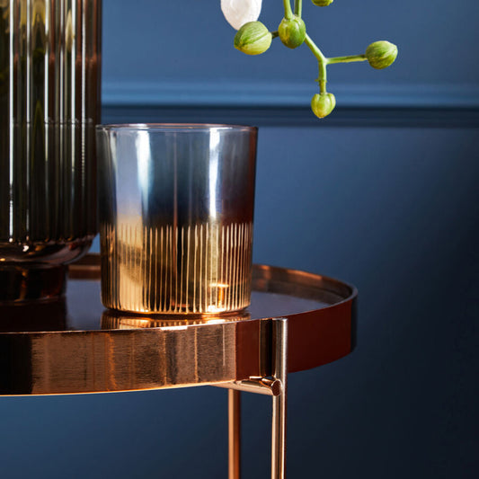 Complements Gold Glass Tealight Holder