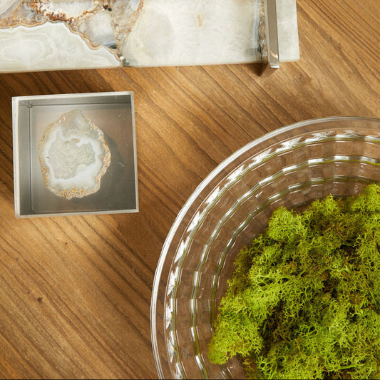 Bowerbird White Agate Small Trinket Box