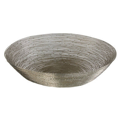 Nickel Wire Silver Decorative Bowl | Hege