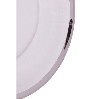 Glass Dinner Plate with Silver Rim | Ida