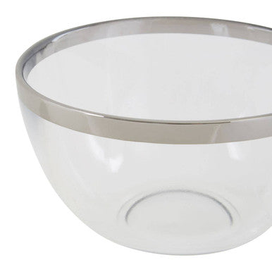 Ida Glass Bowl With Silver Rim
