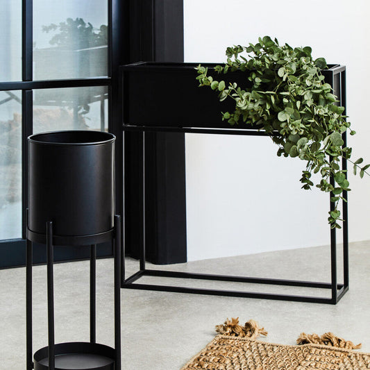 Asher Two Tier Black Plant Stand