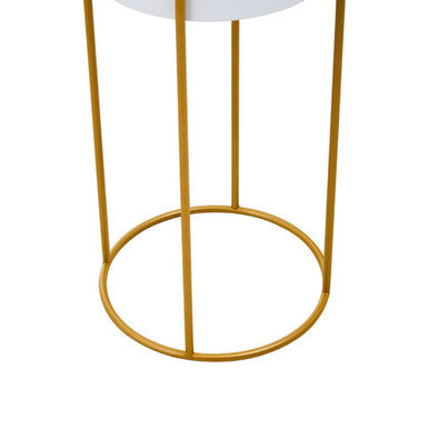 Trosa Large White And Gold Floor Standing Planter
