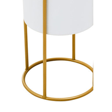 Trosa Small White And Gold Floor Standing Planter