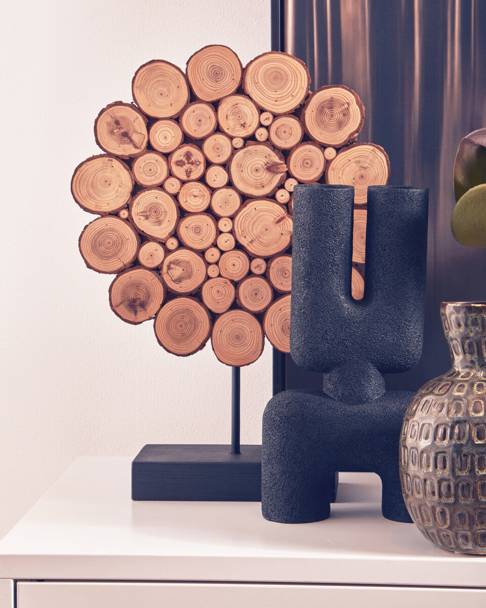 Broc Small Black Sculptured Vase
