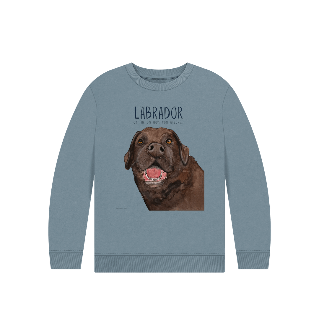 Crumb Catcher in Chief – The Chocolate Labrador Kids' Sweatshirt