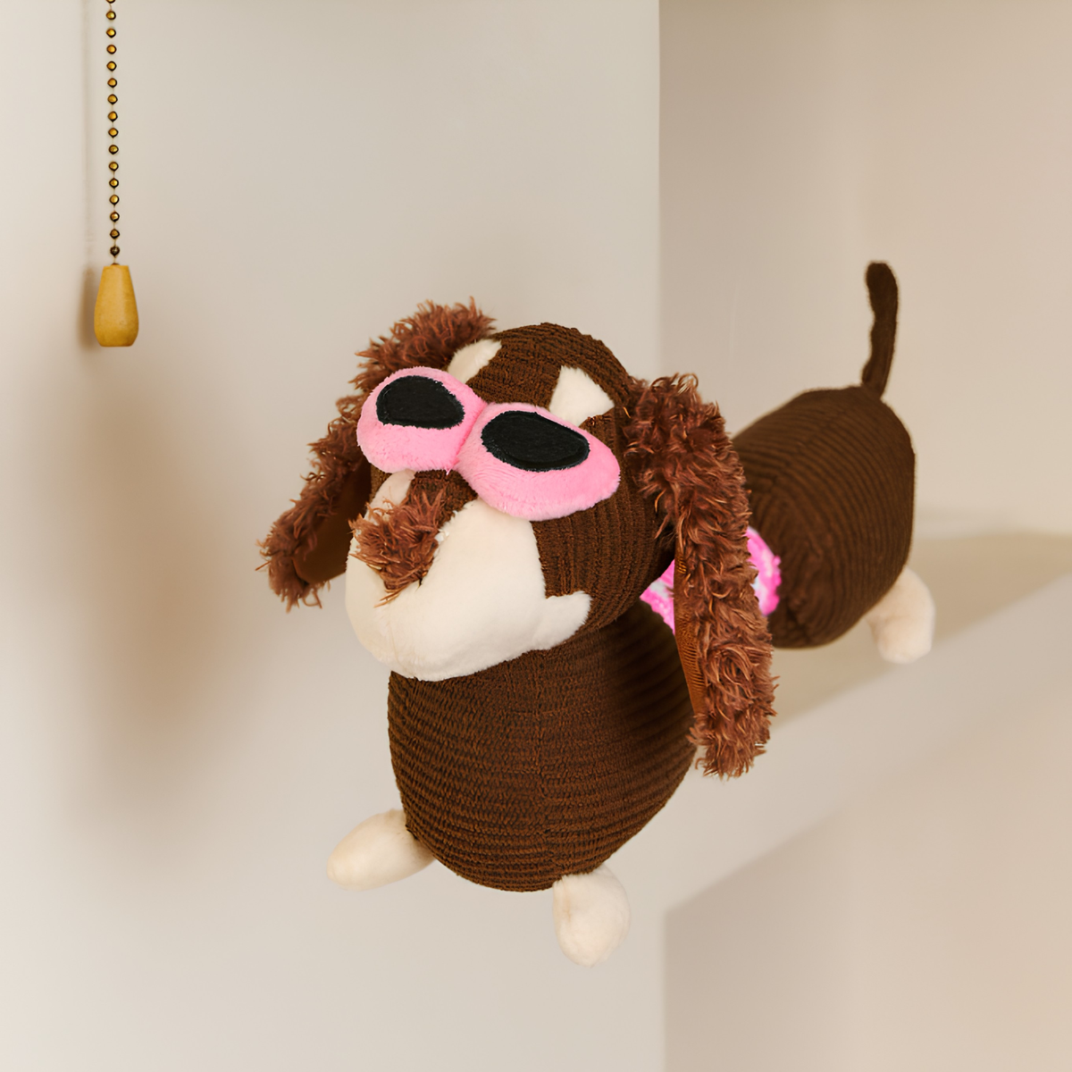 zeze Monica Rope Toy (Small) — Corduroy Plush Dog Toy with Squeaker and Rope