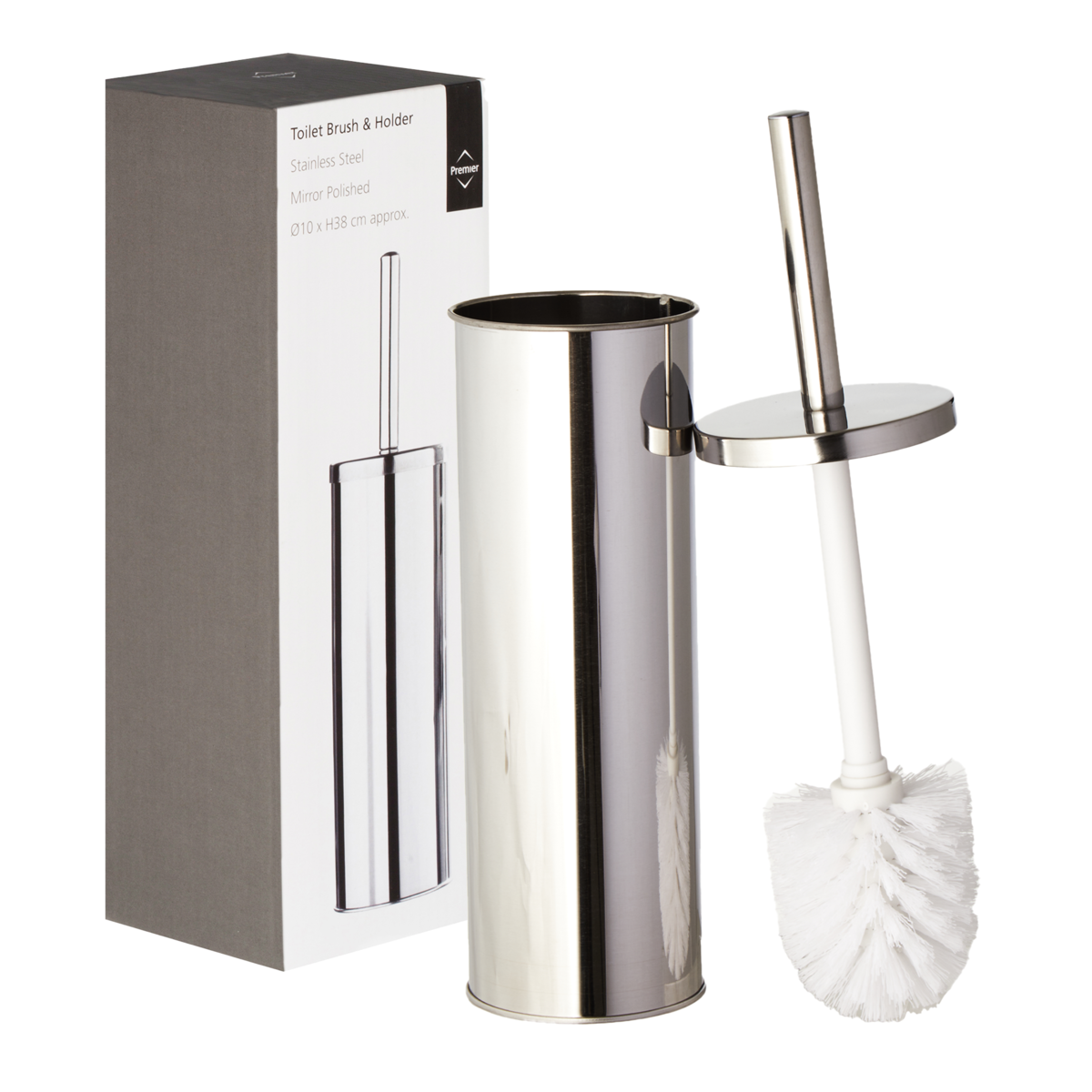 Indy Stainless Steel Toilet Brush And Holder