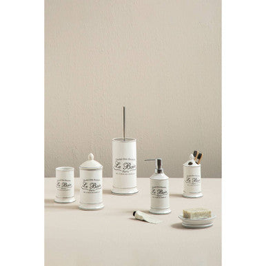 White Ceramic Lotion Dispenser | Le Bain