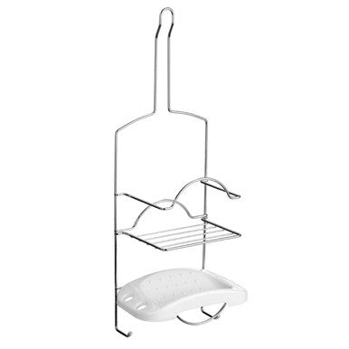 2 Tier White Soap Dish Shower Caddy | Dara