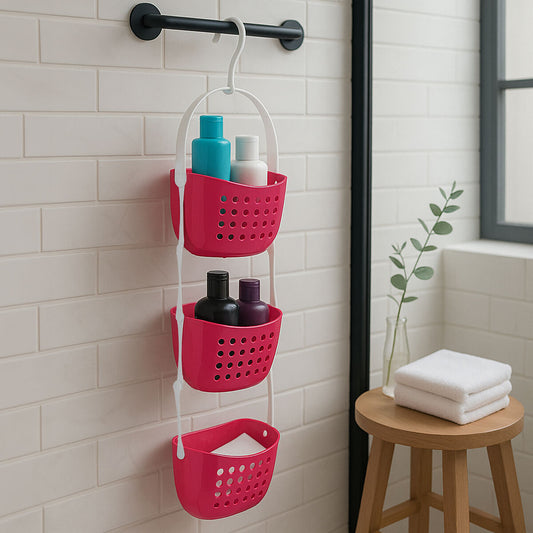 Dara 3 Tier Hot Pink Shower Caddy