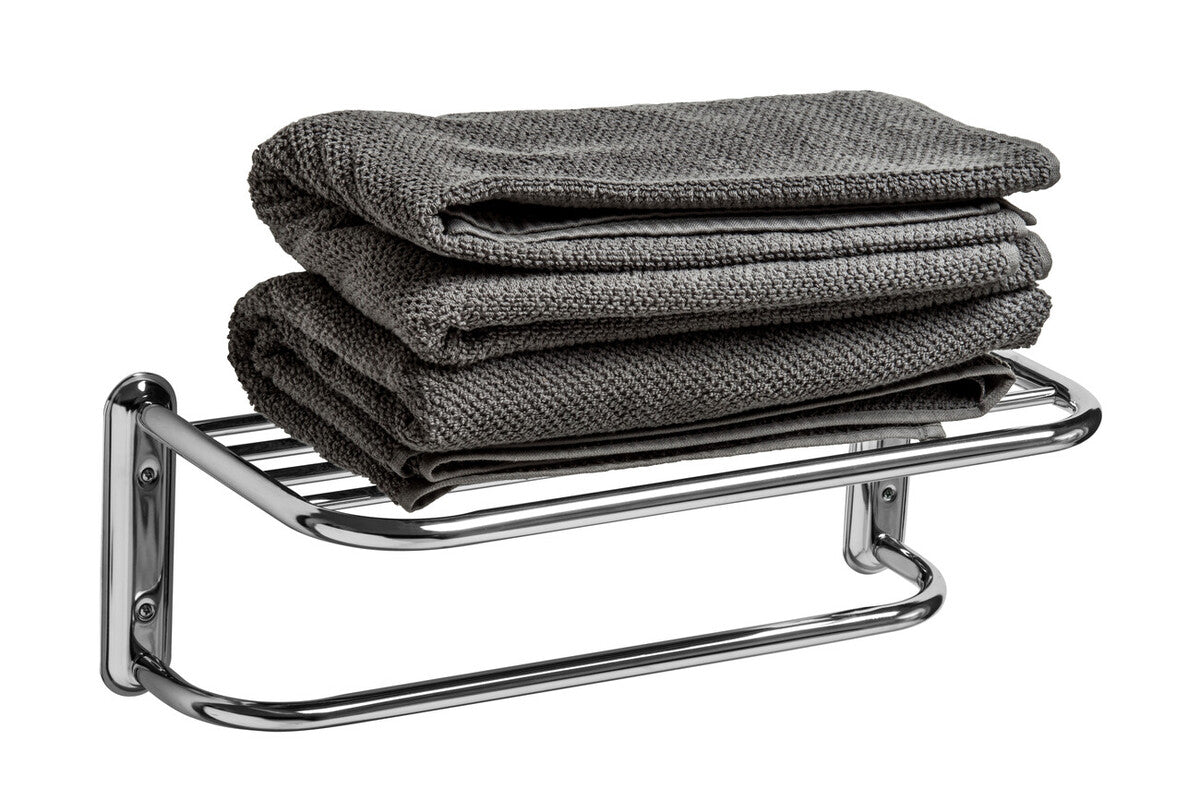 Chrome Finish Wall Mountable Towel Shelf | Dara