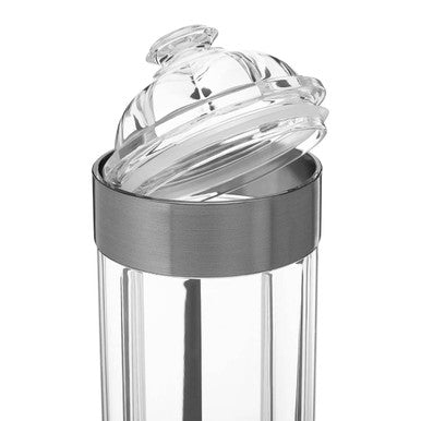 Large Silver Acrylic Storage Jar