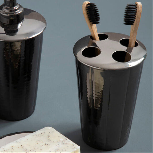 Vaco Hammered Black Nickel Finish Toothbrush Holder