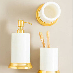 Mako White Marble Lotion Dispenser