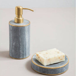 Bosco Grey Marble And Gold Lotion Dispenser