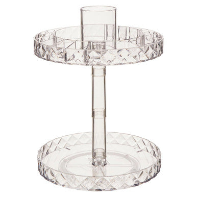 Two Tier Revolving Cosmetic Organiser | Beauty