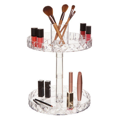 Two Tier Revolving Cosmetic Organiser | Beauty
