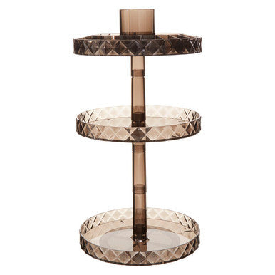 Three Tier Revolving Black Cosmetic Organiser | Beauty