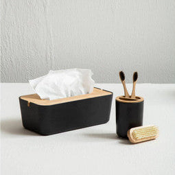 Canyon Black Tissue Box