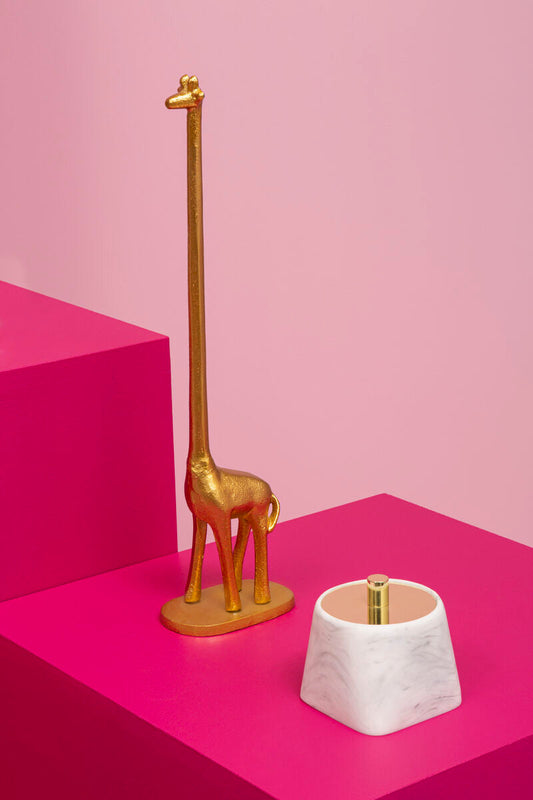 Fauna Gold Finish Giraffe Toilet Roll Holder
