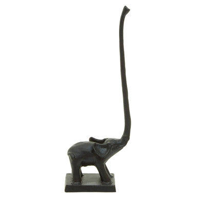 Fauna Black Finish Elephant Toilet Roll Holder