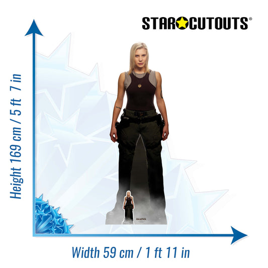 SC1642 Kara Thrace Starbuck Katee Sackhoff Battlestar Galactica Cardboard Cut Out Height 169cm