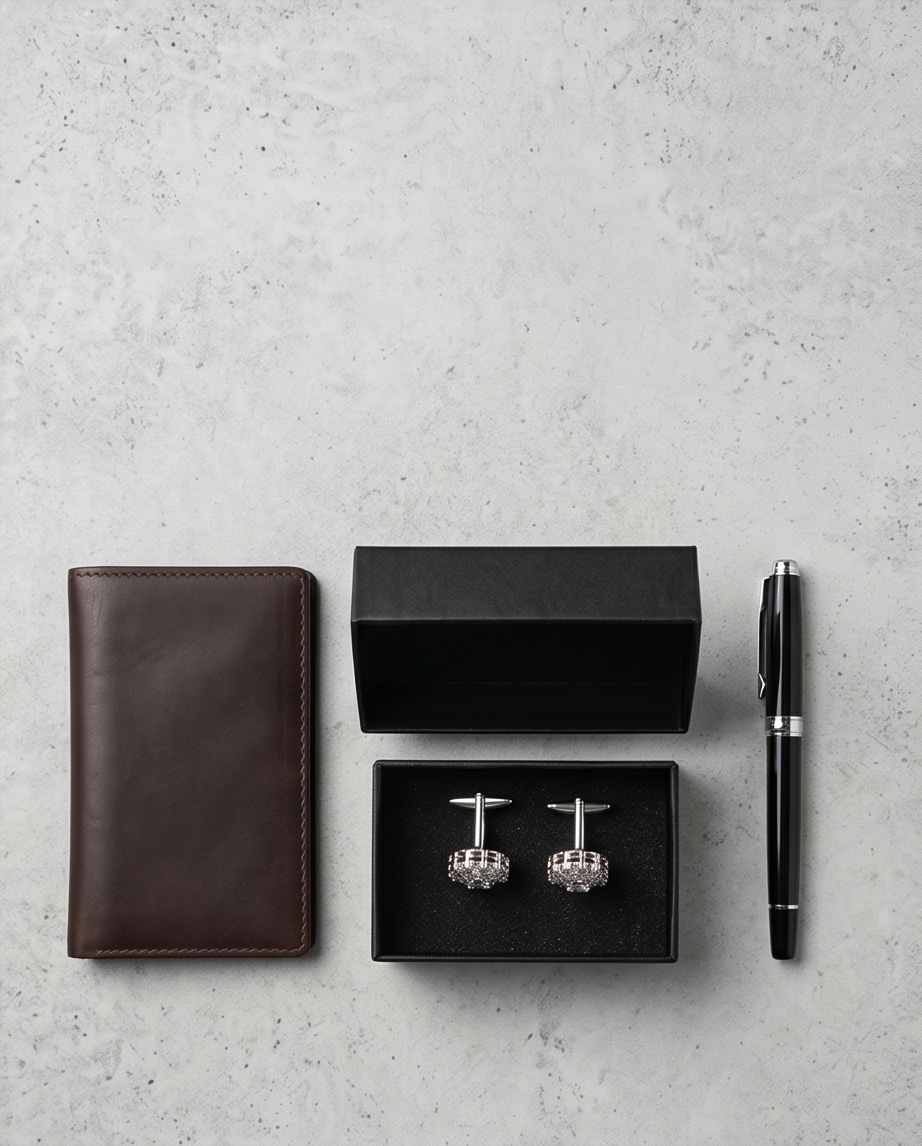 Radiant Crystal Flower Burst Cufflinks