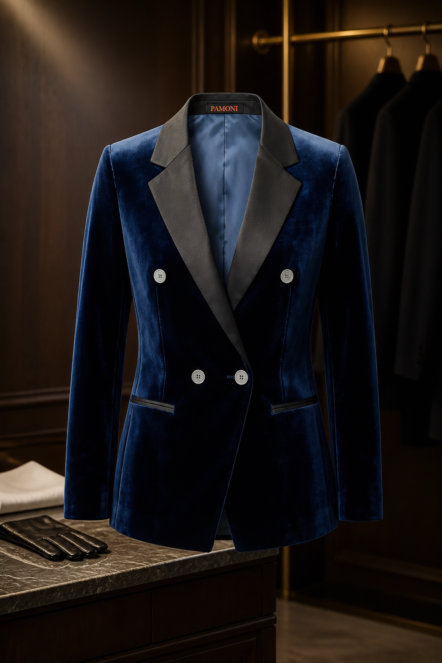 Navy Double Breasted Dinner Jacket