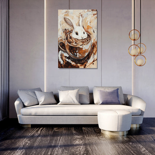 Bunny in Cocoa Canvas