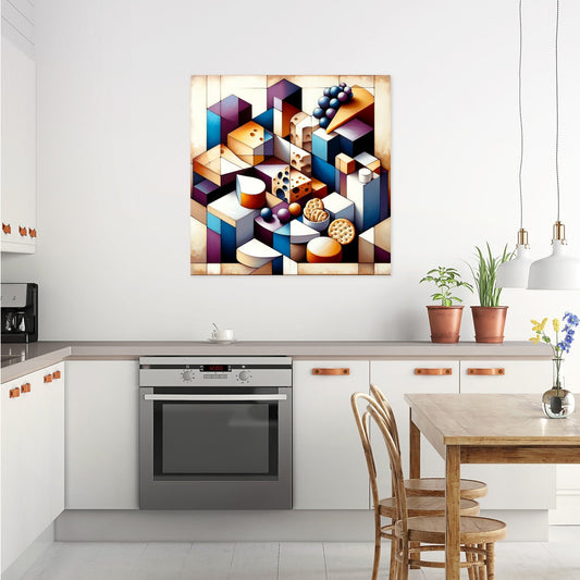 Cheese Platter Geometry Canvas