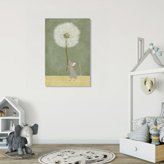 Mouse and Dandelion Canvas