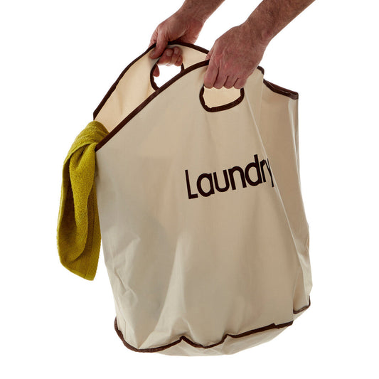 Green Loop Cream Polyester Laundry Bag